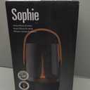 Stadler Form Aroma Diffuser & Lantern Sophie, for Indoors and Outdoors, diffuses Essential Oils of Your Choice, Illuminated with Flame Effect, Battery-Operated up to 11 h, Black with Bamboo Handle