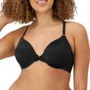 Maidenform Womens Racerback Bra with Shaping & Support, One Fab Fit Underwire Bras for Women, Lightly Lined, Front Closure (36B, Black)