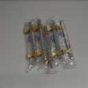 HOME EDIT 5 Pack 4 inch Brushed Nickel&Gold Cabinet Handles Square Zinc-Alloy Pulls for Kitchen Dresser Closet and Bathroom Cabinets Hardware