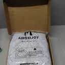 AMOSIJOY Cordless Cat Window Perch, Cat Hammock for Wall with 4 Strong Suction Cups, Solid Metal Frame and Two Replaceable Covers, Foldable Cat Beds for Indoor Cats (Large-Cushion Bed-Gray)