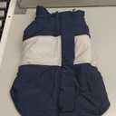 AOFITEE Dog Winter Coat, Dog Coat with Harness Built in, Dogs Jacket for Large Dogs, Reflective Waterproof Pet Puffer Jacket Snowsuit, Warm Fleece Windproof Pet Sweater for Cold Weather, XL (Navy Blue)