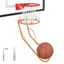 Basketball Return Attachment, Sturdy Metal Basket Ball Return Training Aid, Ideal for Single-Person Outdoor or Indoor Basketball Shooting Training (Orange)