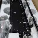 48-Inch Rustic Black Linear Chandelier,Extra Long Candle Chandelier,Black Light Fixture for Dining Room Living Room Kitchen Island, Modern Rectangular Chandelier(10-Light,Bulbs Not Included)