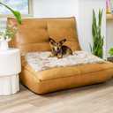 Furhaven Waterproof Throw Blanket for Dogs & Indoor Cats, Washable - Shaggy Plush Calming Long Faux Fur & Velvet Dog Blanket - Driftwood, Small