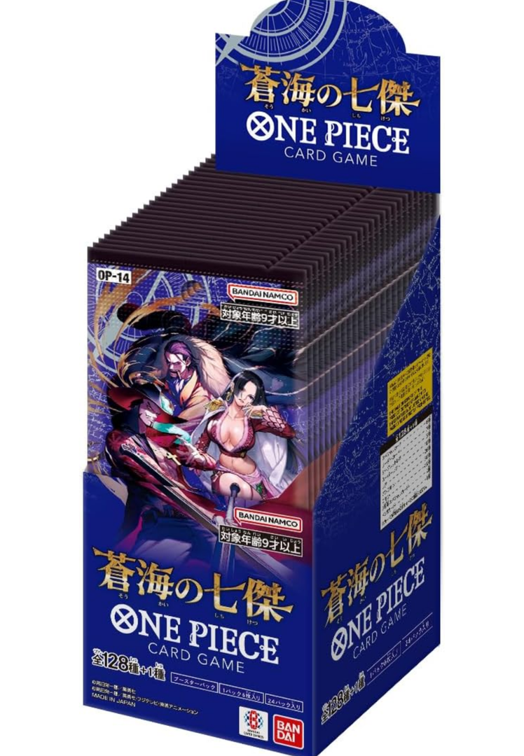 BANDAI One Piece Card Game The Seven Heroes of The Blue Sea Booster Box (OP-14) (Japanese) - 24 Packs