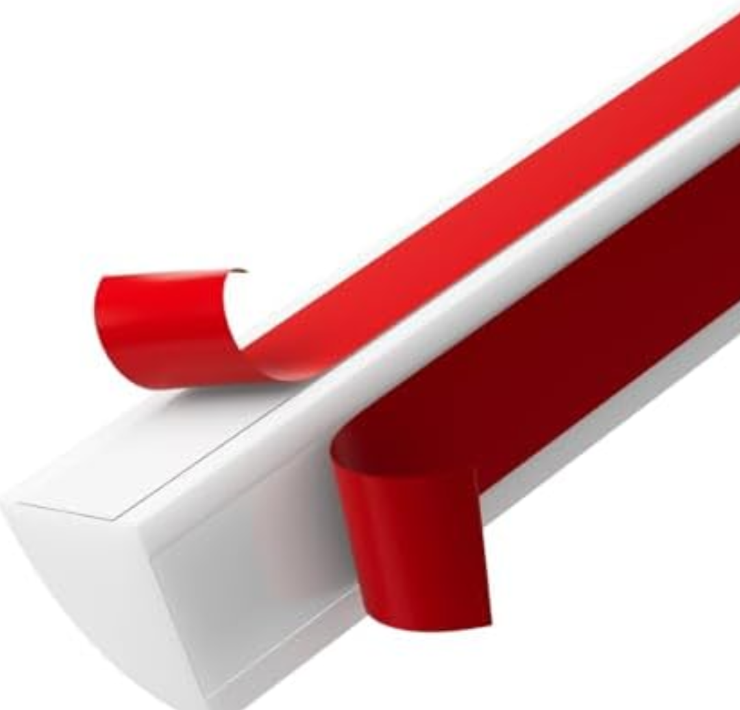 Pack of 2 Pluden Flexible Quarter Round Molding Trim, Double-Sided Self Adhesive Peel and Stick Quarter Round Rubber Trim Molding for Wall Edge Corner, Cabinet Edge, Countertops, 39inch, White