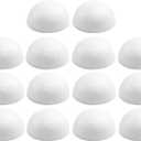 Crafjie 14PCS 4 Inchs Half Foam Balls White Half Round Polystyrene Foam Balls Craft Supplies Hemispherical Christmas Craft Ballfor DIY Home Craft Project and Art Decoration