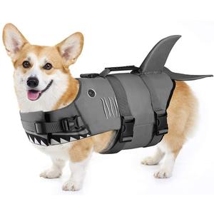 Petacc Dog Life Jacket - Looks Like a Great White Shark 