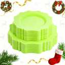 COLOSUS Disposable Plastic Plates 60Pcs, Light Green Party Plates, Heavy Duty 30 Dinner plate 10.5" and 30 Salad/Dessert Plate 8.25" for Easter Party Dinner