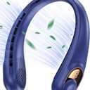 KIDEE Portable Neck Fan, Personal Bladeless Rechargeable, Upgraded 4000mAh Battery & 360 Surrounding Air Outlet, Increase Air Volume, Ultra Quiet, Long Use Time Wearable Fan for Home Travel (Blue)