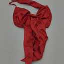 ROSVAJFY Women Sexy Satin Lingerie Unwrap Me Babydoll Red Big Bow Teddy Costume Bodysuit Backless Nightwear One Piece Underwear Naughty Bowknot Sleepwear for Ladies Christmas Valentine's Gift