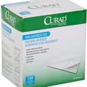 Curad Sterile Non-Adherent Pads (Pack of 100) for gentle wound dressing and absorption without sticking