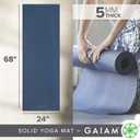 Gaiam Yoga Mat - Premium Solid Thick Non Slip Exercise & Fitness Mat for All Types of Yoga, Pilates & Floor Workouts