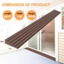 Threshold Ramps for Doorways Self-Adhesive Rubber Ramps for Door Threshold Rubber Door Threshold Ramp for Wheelchair Stroller Scooter Reducer Ramp (Brown, 3 Wide x 6.6' Long)