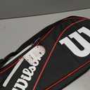Wilson Advantage III Triple Tennis Racket Bag - Black/ White/ Red
29" x 12" x 3"