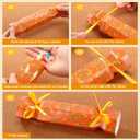 60 Pack Thanksgiving Crackers Kit Party Favors DIY Empty Turkey Cracker Fall Pumpkin Maple Leaf Turkey Fill Your Own Thanksgiving Bulk for Candy Treat Goody Gift Boxes No Snap Table Decor (Orange and Red)