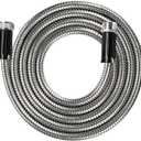 Metal Short Garden Hose 15ft Connectors, Drainage Hose for Dehumidifier Small Water Hose Extension High Pressure Bib Reel Extender, Drinking Water Hose for RV Outdoor