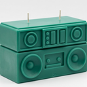 4pcs Boom Box Candles Green