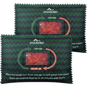 200g [2 Packs] Rechargeable Desiccant Packs for Storage, Safe Dehumidifier Bags, Color Indicating Moisture Absorbers Silica Gel Packets for Storage Bins, Luggage, Suitcase, Tool Box