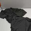 Ekaliy Women's Ruched Bodycon Midi Dress Mock Neck Long Sleeves Party Club Dresses (Large, Black)