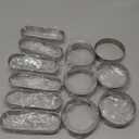 Uncle Jack 12 Pcs Stainless Steel Tart Rings, 3.15 inch + 5 inch Perforated Tart Rings for Baking, Perfect for Small Fruit Crust, French Dessert, Cake (Circle and Oval)