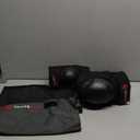 SKATEWIZ Knee and Elbow Pads Adult - Skating Protective Gear Adult Knee and Elbow Pads Set with Wrist Pads - SHIELD - Size M/L Black - Roller Skate Protective Gear for Women & Men