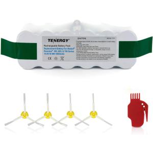 Tenergy iRobot Roomba Battery 4500mAh Replacement NiMH Battery for Roomba 500, 550, 560, 580, 600, 614, 630, 650, 660, 700, 770, 800, 880 Series, and More