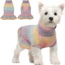 QBLEEV Dog Sweater Dress Pullover for Medium Dogs, Christmas Knitwear Cable Pet Sweater, Warm Winter Fall Puppy Clothes for Girls Boys M