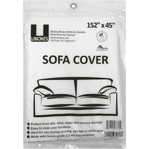 Uboxes Sofa Protective Poly Covers, 152 x 45 in (Pack of 1)