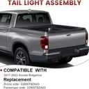 LED Tail lights Assembly Compatible with 2017-2023 Honda Ridgeline OE Style Left Rear Light Taillights Replacement for 33550T6ZA03