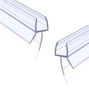 2 Pack Glass Door Silicone Seal Strip 36 Inch Shower Door Bottom Seal Sweep-Suitable for 1/4 Inch Glass-Stop Shower Leaks Frameless Shower Door Seal Strip
