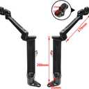 Black Adjustable Frame Mounted Highway Peg Mounts with Extended Arm For Harley Touring 2009-2020