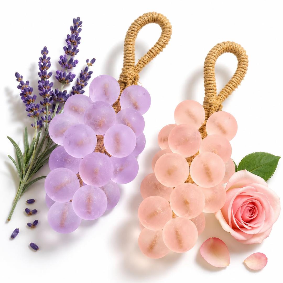 2 Pack Grape Soap, Purple & Pink