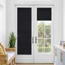 NICETOWN Blackout Blinds for Windows Cordless Blinds Temporary Shades Blinds No Drill Mini Blinds Black Out Blinds for Window of Bedroom,Bathroom,Kitchen Office (Black, 24 x 72 inch Long, 1 Panel)
