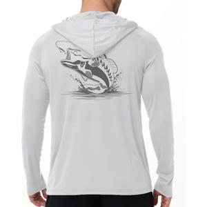 ZITY Fishing Shirts for Men UPF 50+ Sun Protection Hoodie Long Sleeve Rash Guard Lightweight Quick Dry UV Shirt