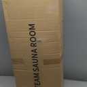 2 Person Sauna, Extra Large Sauna, Portable Steam Sauna Tent with 2 Steamers, 2 Folding Chair, 71x 49x 36, Black