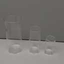 3 Pack Glass Cylinder Vases 4,6,10 Inch Tall Clear Flower Vase Hurricane Floating Candle Holder for Table Centerpiece Wedding Home Decor