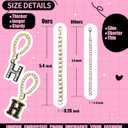 Straw Covers for Stanley Cup Accessories: Black Decorations for Stanley 30 oz & 40 oz Tumbler with Handle, Bling Letter Charms and Flower Silicone Straw Cap Topper, Trendy Stuff for Teen Girls & Women