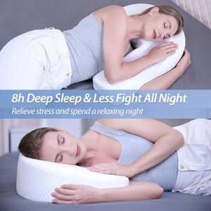 Pillow for Side Sleeper Body Pillow for Adults Memory Foam Pillow with U-Shaped Contoured Support for Neck, Back, and Shoulder Pain Relief with Removable Washable Cover