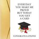 Spercy Funny Graduation Gifts for Daughter Son, Make Me Proud Congratulations Card, No Cap Graduation Card