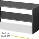 Whitmor Wood Stackable 2-Shelf Shoe Rack, 24 INCH, Espresso2 Pack