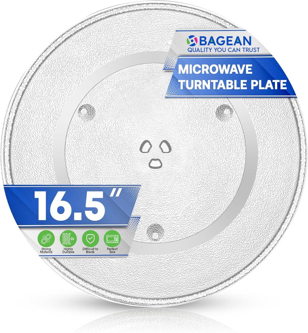 Microwave Plate Replacement 16.5 inch Fits F06014M00AP Panasonic Microwave Glass Plate - Exactly Replaces Rotating Microwave Turntable - Durable Oven Dish Tray For Better Reheating and Cooking
