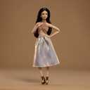 Barbie Basics Model Collector Fashion Doll 06 with Brunette Hair, Shimmery Golden Skirt & Halter, Universal-fit Fashions, Posable Body