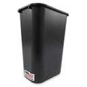 Rubbermaid Commercial Products Deskside Wastebasket/Trash Can, 10.25-Gallon/41-Quart, Black, Plastic, Garbage Can for Home/Office, Fits Under Desk/Sink/Cabinet