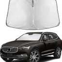 EcoNour Windshield Sunshade Compatible for Volvo XC60 2018-2024 2025 2026, Sun Visor for Front Windshield & Window Sun Shade Cover, UV Heat Blocker & Protector, Car Accessories