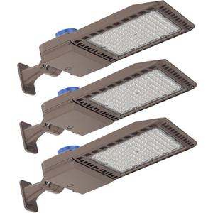 LED Parking Lot Light 200W, UL Listed 28000LM 5000K Shoebox Light with Dusk to Dawn Photocell,Adjustable Arm Mount, IP66 Waterproof, Commercial LED Area Security Light for Parking Lot,Roadway,3Pack
