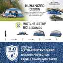 10 Person Instant Tent, Waterproof Pop Up Tents for Camping with Rainfly, 60 Seconds Easy Setup, Automatic Cabin Tent for Family Camping with Expandable Carry Bag & Upgraded Ventilation, Blue