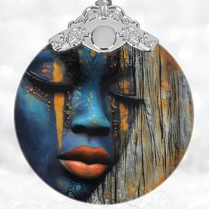 Christmas Decorations Ornaments, Stained Glass Ornament, Christmas Tree Ornaments, 2025 Gift Ornament, Xmas Gift for Friend Family Coworker - African Mask