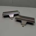 Flat Top 2-Piece Stocking Holder Set, Silver