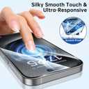 SYNCWIRE Screen Protector for iPhone 15 Pro, Shatterproof Tempered Glass [Easy Installation Frame] [9H Hardness] [99.99% HD Clear] [Case Friendly] [Bubble Free] for Apple iPhone 6.1 inch, 3 Pack